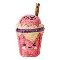 Milk Tea Cup-Shaped Catnip Teether Lightweight Cute Cup Shape Chew Safe Cat Teething Toy for Cat Teeth Cleaning&Kitten Teething rožinė