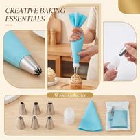 Piping Bags and Tips Set for and Frosting One Size mėlyna