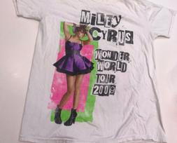 Miley Cyrus Wonder World Tour Heavy Cotton White All Size Unisex Shirt BT291 S
