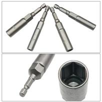 15 Pcs Power Nut Driver Drill Bit Set 5.5-19mm     Steel Hex Bit Socket Set Wrench Screw Drill Bit Holder for Electric Drill with Storage