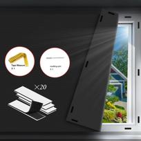 Blackout Blinds Stick On Temporary 1/1.5/2/3/4M No Drilling Black Out Blinds for Windows Portable Blackout Curtains for Bedroom (as the picture,Accessories)