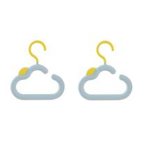 2PCS Multi-functional Dopamine Aroma Cloud Hook Colorful Hanging Hat Storage Hanger Anti Slip Plastic Scarf Tie Hanger Bedroom
