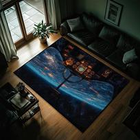 Kraštovaizdžio Lėktuvo Kabina Mažas Kilimas Lovos Spintelė Virtuvė Vonios Kambarys Svetainė Namai Namas Miegamasis Grindų Kilimėlis Durų Kilimėlis 40x60CM
