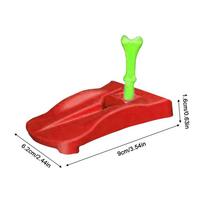 Golf Turf Base Holder with 5 Pre-Cut Simulator Tees Golf Tee Base for Golfer Driving Range Hitting Mat Training Game Outdoor raudona