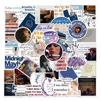 50pcs Midnight Pop Queen Taylor Swift New Album Midnights Stickers Nordic Style