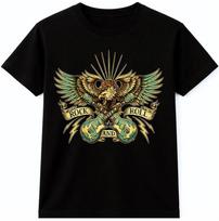 Eagle Guitar Wings T Shirt Rock N Roll Electric Guitar Music Graphic Tee XL