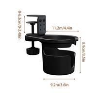 New Plastic Desk Cup Holder Punch-free Anti Spill Cup Storage Rack Portable Removable Table Fixed Storage Rack Desk Accessories juoda