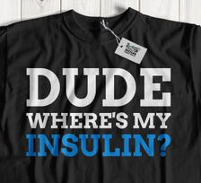 Unisex Funny Insulin Diabetes T-shirt Tops Tees Unisex Type 1 & Type 2 Diabetic Gifts S
