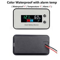 IPX7 Waterproof Battery Capacity Tester LCD Display Battery Monitor  Motorcycle Battery Color Screen