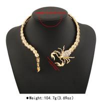 Halloween Fashion Wind Alloy Diamond Scorpion Collar Exaggerated Animal Collarbone Chain Female auksas