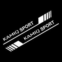 Automobilių Durų Dekoratyvinės Vinilinės Plėvelės Šoninės Juostelės Decal for Skoda KAMIQ  Octavia Superb Fabia Rapid Yeti Kodiaq Karoq SCALA balta