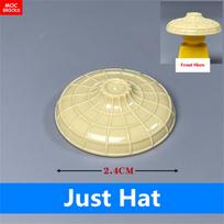 10pcs/lot MOC Bricks Skiing Swiming Cap Cowboy Hat Helmet Headgears Accessories Figures Parts Building Blocks Toys Kids Gifts