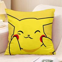 Cartoon cute Pikachu pillowcase two-dimensional peripheralBedroom Sofa Decorative Cushion Cover With Zipper Soft Cushion Cover, 30x30cm