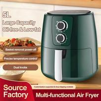 Kuaizhi Smart Air Fryer: Multi-functional, Oil-Free, Smoke-Free, Large Capacity, New Model for French Fries. žalia