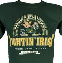 vtg 90s UNIVERSITY OF NOTRE DAME FIGHTIN’ IRISH T-Shirt XS/S football hip hop S