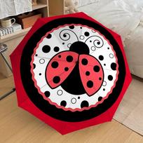 1pc Ladybug Insect Automatic Open/Close Umbrella, 8-Rib Sturdy Frame, Umbrella for Travel, Everyday, Formal Events yy251126033