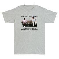 Hawk Tuah Everybody Started Spit On That Thang Funny Graphic Retro Men's T-Shirt XXL