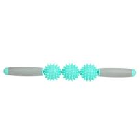 New Muscle Roller Yoga Massage Stick Relax 3 Hedgehog Balls Anti Cellulite Slimming Muscle Body Massage Relax ToolFruit žalia