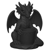 3D printing dragon flower pot succulent green plant pot flower fantasy flying dragon holding pot desktop storage decorative pen holder fantasy little flying dragon [charcoal black]
