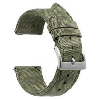 Atsparus vandeniui burės audinio laikrodžio dirželis Žalias dvipusis nailoninis laikrodžio dirželis Greito atsegimo 20mm 22mm Dirželis Omega Kariniam sportiniam riešui 22mm žalia