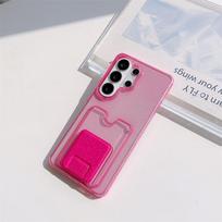 Transparent Glitter Bling Card Holder Wallet Phone Case For Samsung Galaxy S26 S25 S24 S23 Ultra Plus Soft TPU Shockproof Cover Galaxy S26 Ultra