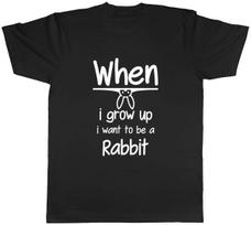When I Grow up I want to be a Rabbit Mens Unisex T-Shirt Tee M