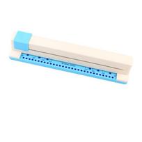 Portable 30 Holes Puncher Adjustable Position Paper Punch Machine Multi-Size Notebook Binding Punch for School Office Stationery mėlyna