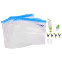 T02C!Sous-Vide Bags Essentials Kit For Anova Cooker, Reusable Food Storage Freezer And Water Cooking Bags, 10 Vacuum Sealed Bags