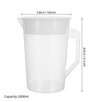 2L 67Oz Large Capacity Clear Plastic Kitchen Pitcher Gallon with Graduated Scale Lid for Water Juice Iced Tea Family Parties balta
