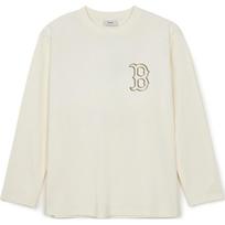 MLB Boston Red Sox MEGA LOGO T Shirt Unisex Cream 3ATSB0544-43CRS S