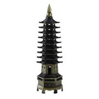 Zinc Alloy Feng Shui Education Tower Levels Wen Chang Pagoda Desktop Ornaments bronza