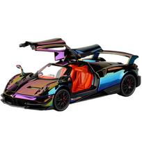 1/24 Pagani Huayra BC Superautomobilis Lydinio Automobilis Metaliniai Modeliai ir Žaislinės Transporto Priemonės Metalinis Žaislinis Automobilio Modelis Garsas ir Šviesa Kolekcija Vaikų Žaislas violetinė