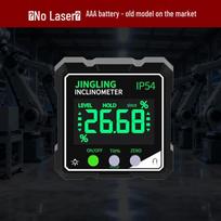 High-Precision Digital Laser Inclinometer with Magnetic Level and Gradient Ruler