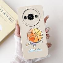 For Xiaomi Redmi A3 Case 2024 New Fashion Flower Square Silicone Camera Lens Protective Cover For Xiaomi Poco C61 RedmiA3 Bumper Redmi A3 4G