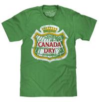 Canada Dry Apsidėvėjęs Logotipas Vyriški Marškinėliai Žali XXL