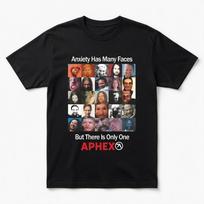 Aphex Twin Anxiety Has Many Faces Double Sided IDM Techno Vintage Tribute Tee S
