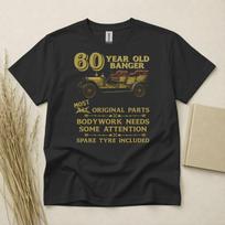 60th Birthday T Shirt Born In 1966 Gift 60 Year Old T-Shirt Sixty Banger Vintage XXXXL