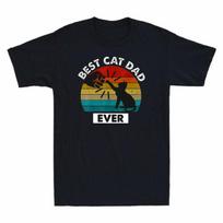 Best Cat Dad Ever Funny Cat Bump Fit Father's Day Gift Vintage Men‘s T-shirt Tee S