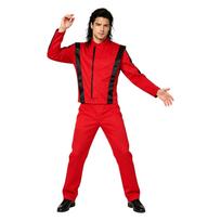 Raudonos dirbtinės odos striukės ir kelnių komplektas - Sceninio pasirodymo kostiumas suaugusiems, Unisex Cosplay apranga XL raudona