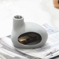 2026 Ceramic Palo Santo Holder Burner Incense Candlestick Holder Palo Holder for Sage (Gray,9.5*12cm) pilka spalva
