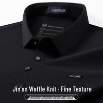 MONTAGUT Men's Nylon-Spandex Long Sleeve Polo Shirt 50