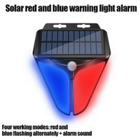 Wireless Outdoor Solar Powered Strobe Light Siren Waterproof Flash Alarm Lamp Motion Sensor Detector Strobe Alarm China Mainland