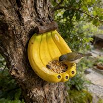 Resin Banana Sparrow Feeding Station Weather-Resistant Wild Bird Food Dispenser for Outdoor Garden Backyard Patio Yard Porch China Mainland