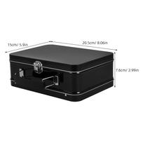 Sturdy Rectangular Metal Tin Storage Box with Lock Retro Handle Flip Lid for Small Valuables Jewelry Tea Coffee Candy Wedding juoda