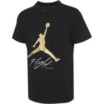 Jordan Flight T Shirts Men's Black Crew Neck Moderate Straight Fit AO0665-011 M