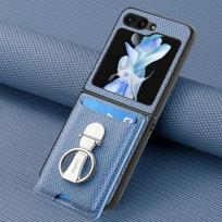 Luxury Ring Stand Leather Phone Case for Samsung Galaxy Z Flip 7 Flip6 Flip5 Flip3 Flip7 FE Wallet Card Slot Shockproof Cover For Galaxy Z Flip 7