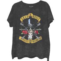 Men's Guns N Roses Appetite Washed (Dip-Dye/Mineral Wash) Tie Dye T-shirt 4XL