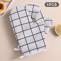 1pc Oven Baking Gloves Oven Mitts Microwave Oven Gloves High-temperature Resistant Cotton Linen Gloves Kitchen Baking Tools balta