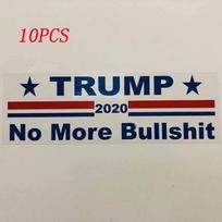 10pcs Trump Donald Bumper Sticker 2020 Build The Wall Promises Kept Sticker Pack No More Bullshit