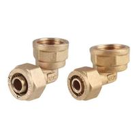 Threaded Elbow 1216 Pipe Fittings For Home Plumbing Yellow Indoor Outdoor Use Precise Fit Aluminum-plastic Material
